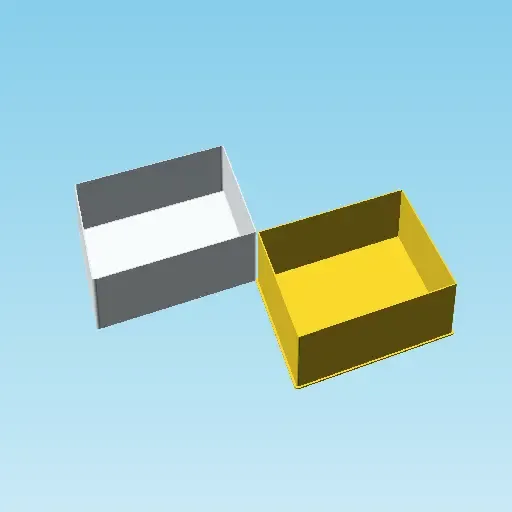 BLACK LOZENGE, nestable box (v1)