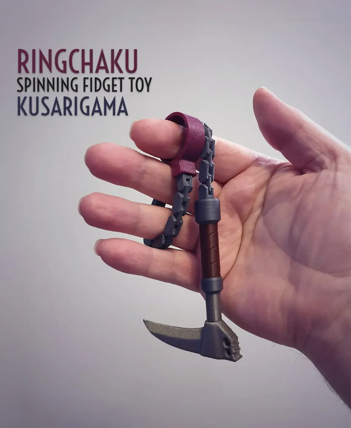 Ringchaku Spinning Fidget Toy - Kusarigama Edition