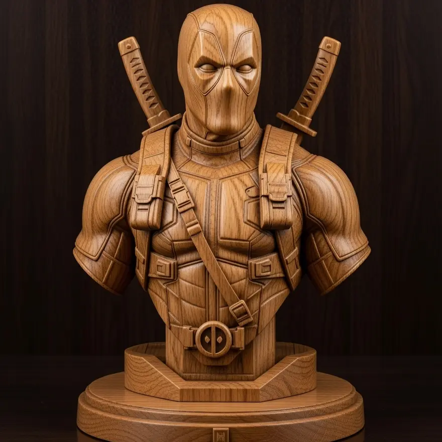 Superhero Deadpool bust Marvel character