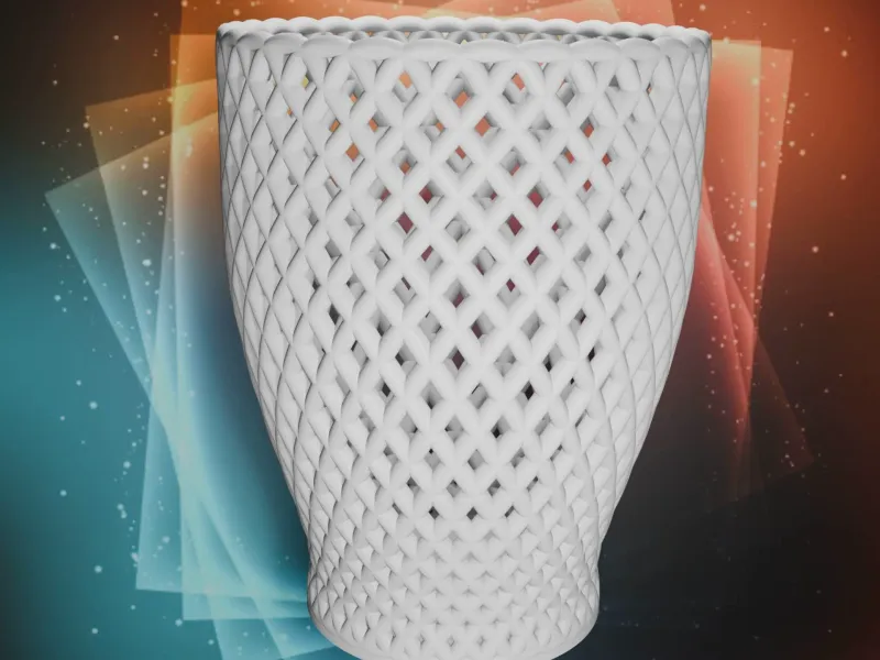 Basket-Style Decorative Vase