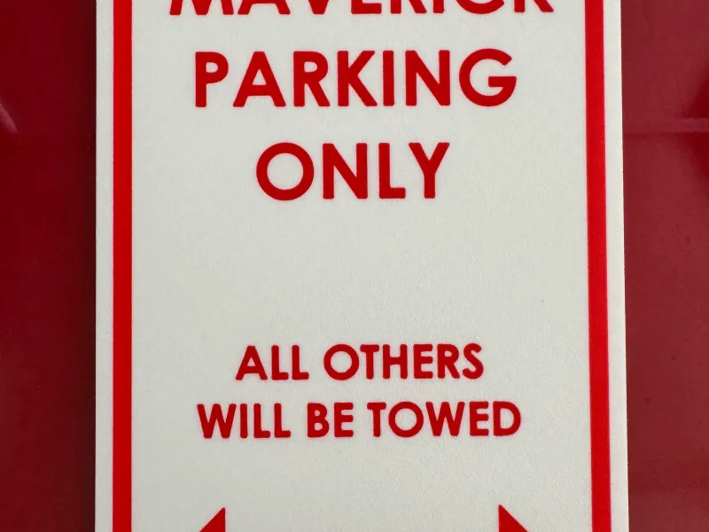Ford Maverick Parking Sign