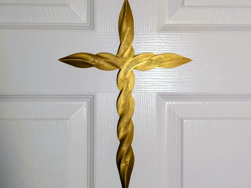 The Holy Spiral Wall Art - Stylized Cross Decoration