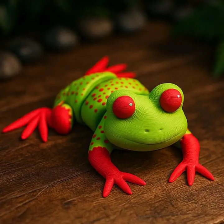 Rainforest Frog Fidget Toy – Articulated Model