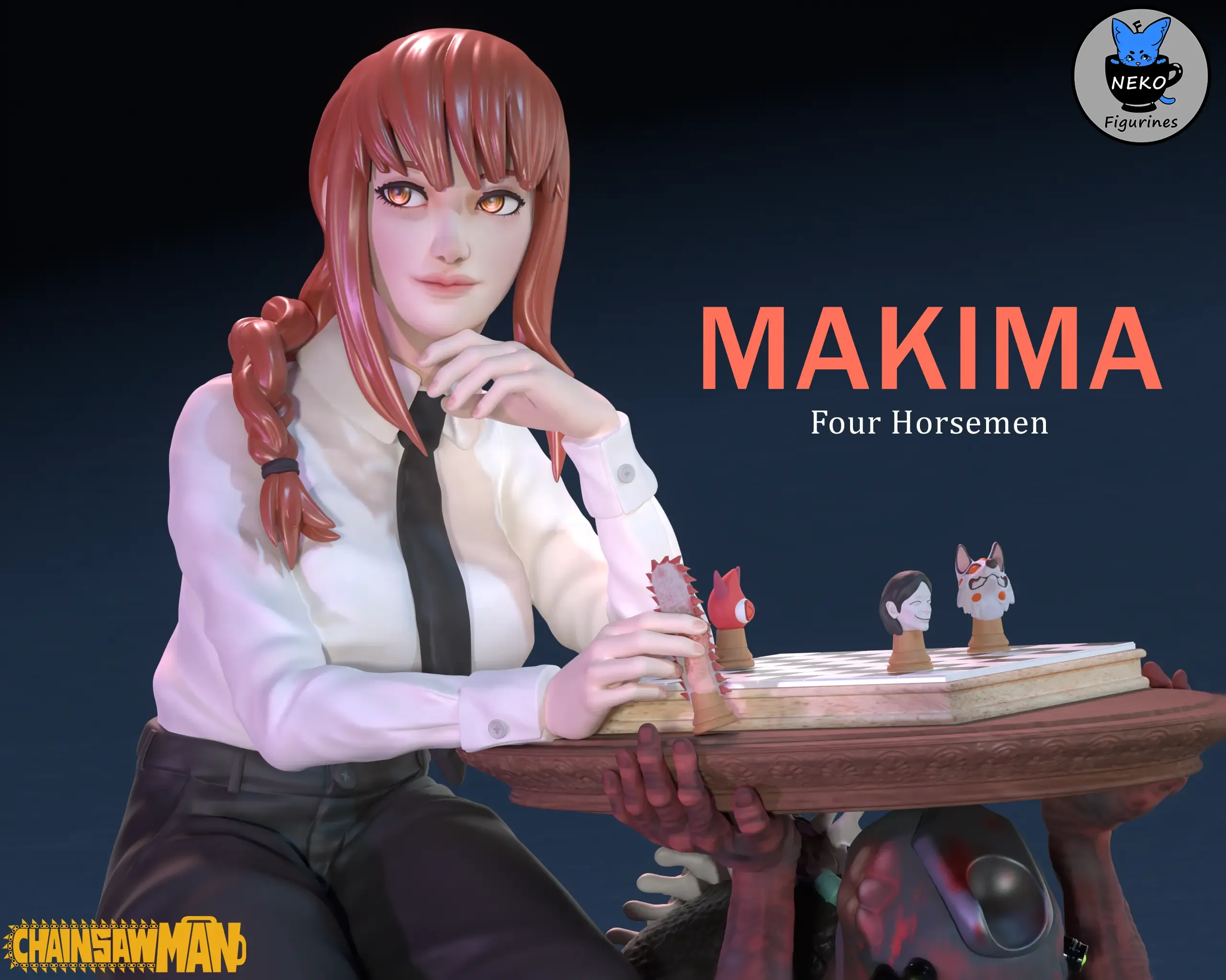 Makima- Chainsawman Anime Figurine STL for 3D Printing