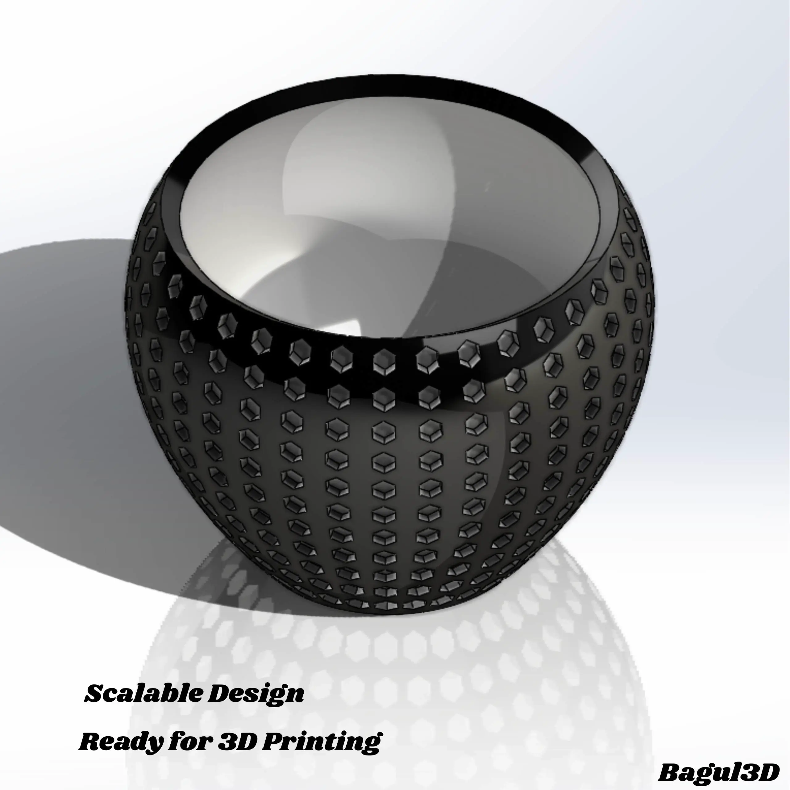 Geometric Perforated Bowl – Modern 3D Printed Decor