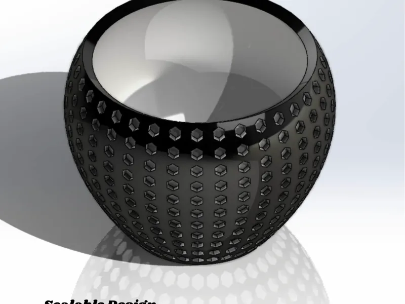 Geometric Perforated Bowl – Modern 3D Printed Decor