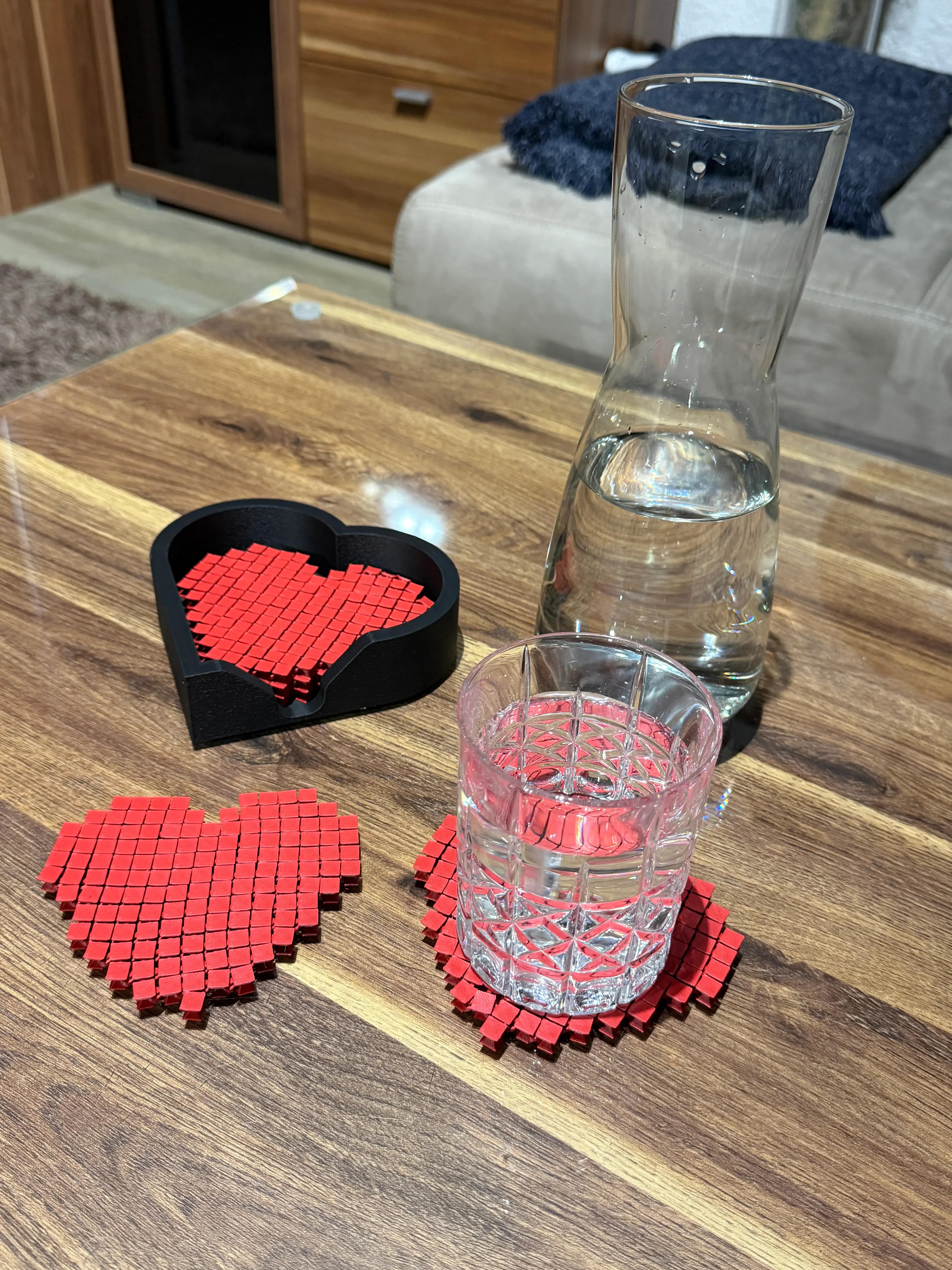 FLEXI HEART COASTER / VALENTINES OR MOTHERSDAY / FIDGET TOY