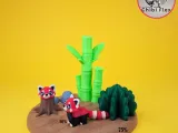 Flexi Baby Red Panda & Diorama kit | Movable Head Version In-5