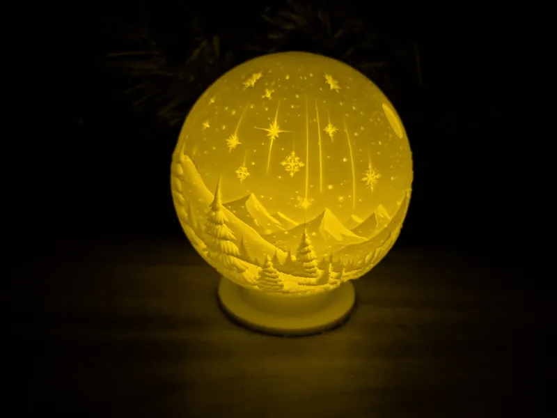 Christmas snow globe (lithopane)