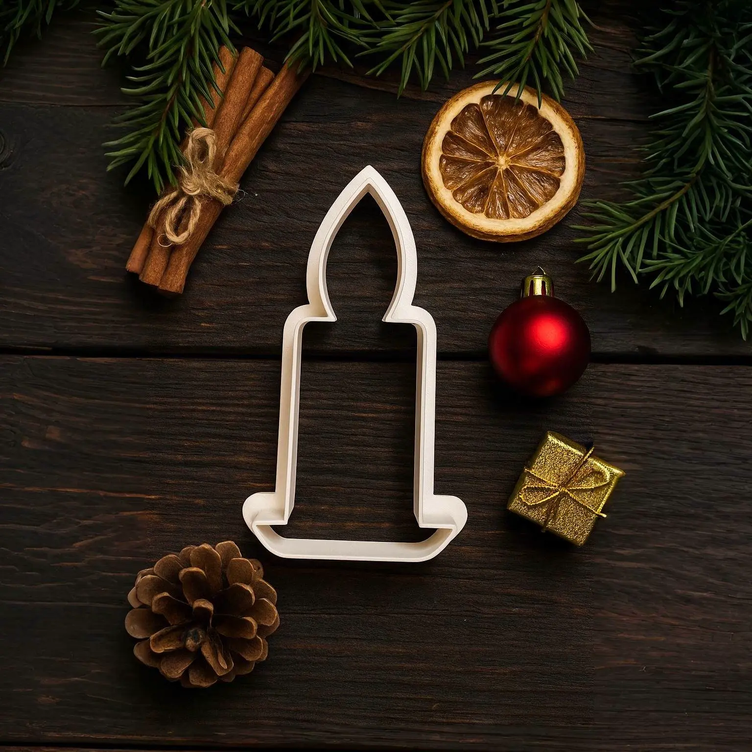 Christmas Candle Cookie Cutter