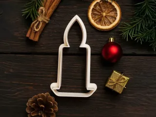 Christmas Candle Cookie Cutter
