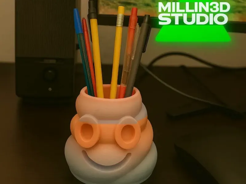 Kids PooP Emoji Pen and Pencil Holder - Cup