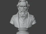 Bust of Gutenber3D STL Printable 3D Model STL 3D print model-1