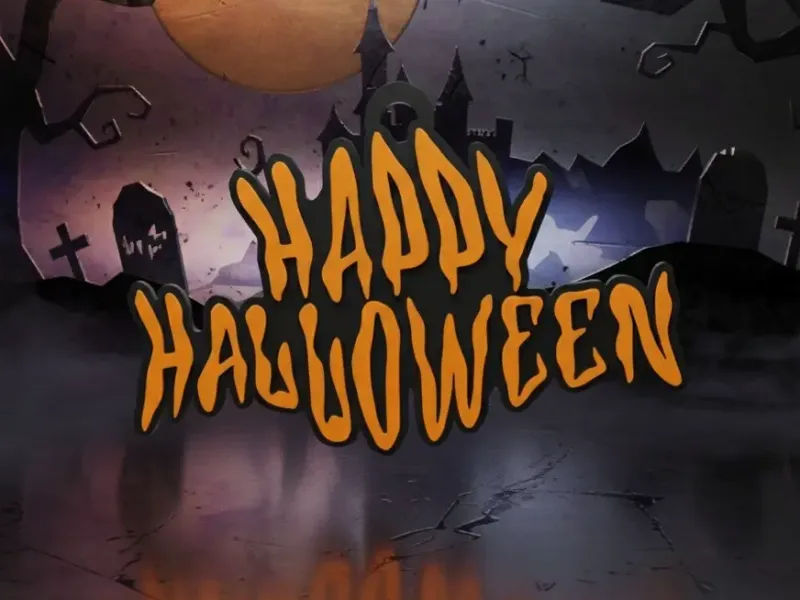 HAPPY HALLOWEEN KEYCHAIN.