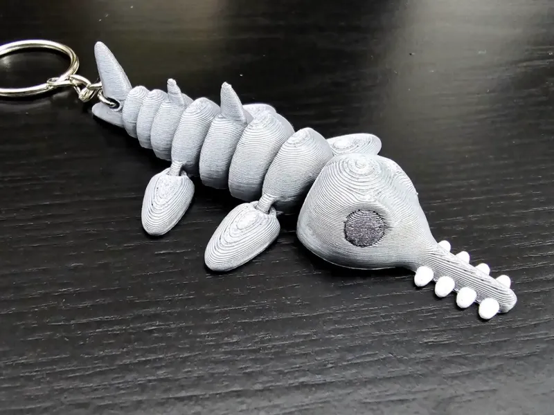 Taschenhaustier - Flexi Baby-Sägefisch & Schlüsselanhänger-Variante