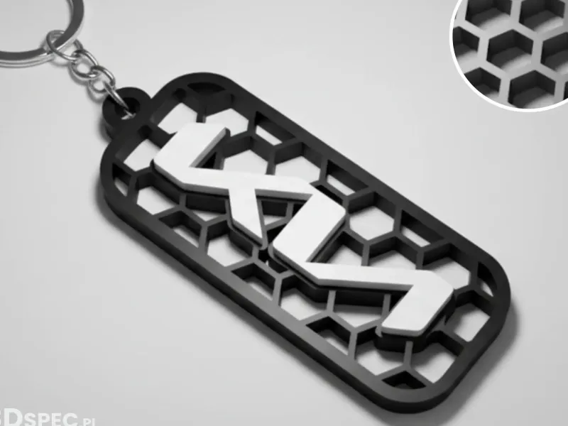 Portachiavi con logo KIA a nido d'ape