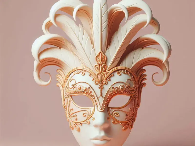 3805  Venetian Carnival Mask Color 3D Model  magic  dog  STL