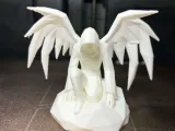Dark Angel Guardian – Low Poly Fantasy Statue 3D-1