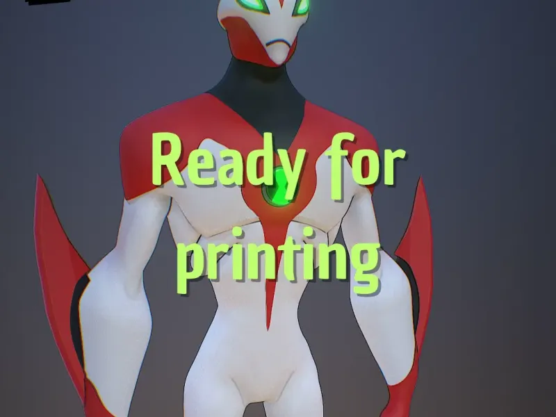 Waybig 3D Model - Ben 10 Alien for Easy Print (Version 2.0)