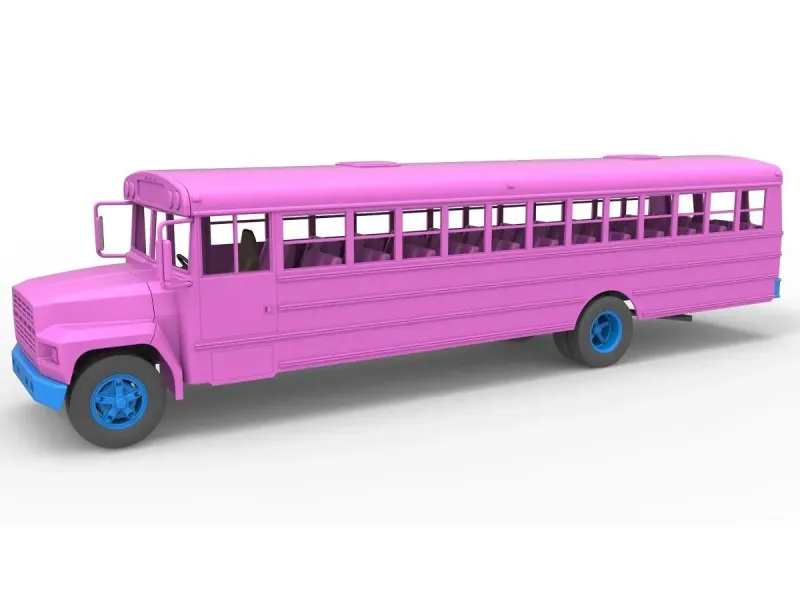 School bus for Figure 8 racing Version 2 Scale 1:25
