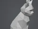 low-poly black cat 3d model-3
