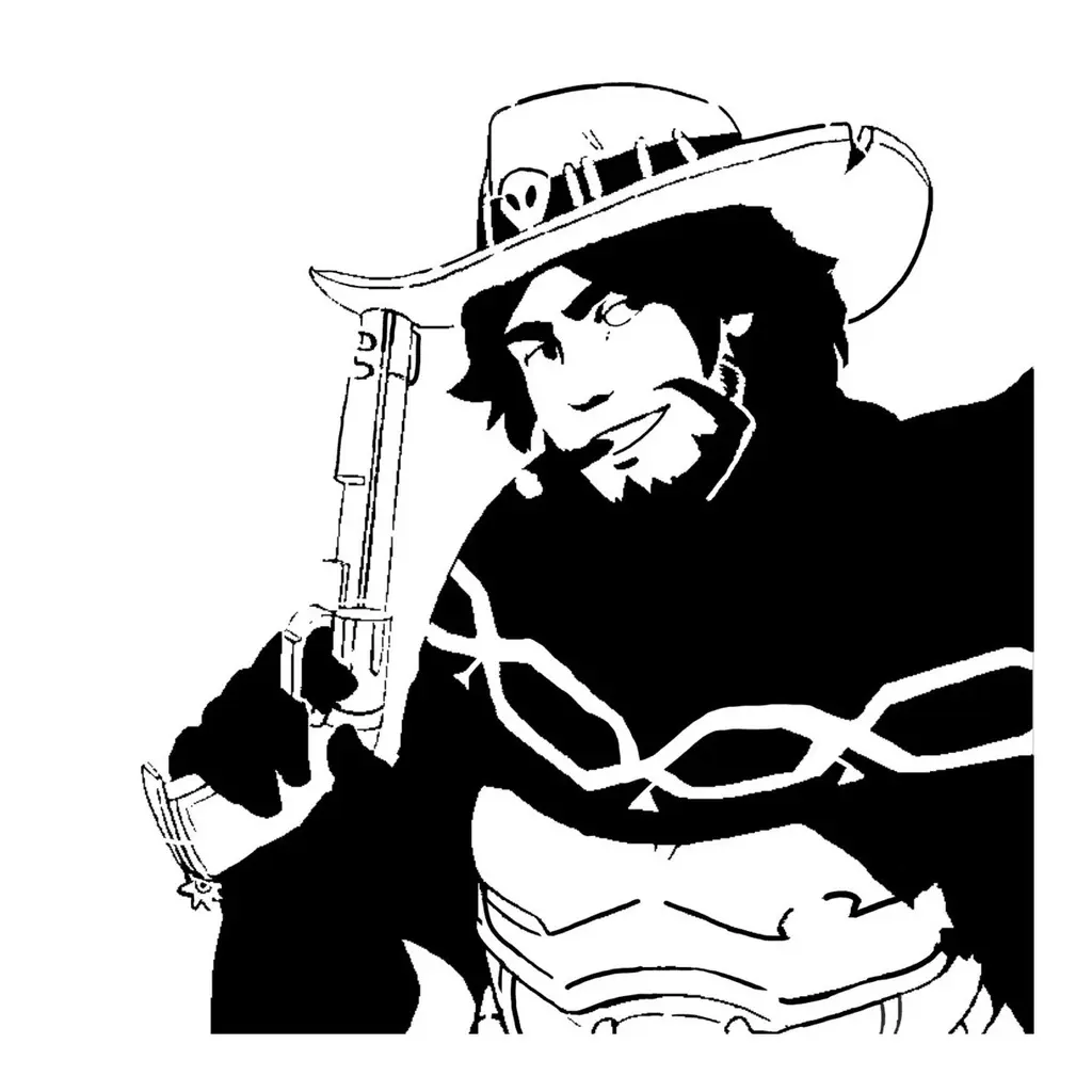 Jesse Mccree stencil