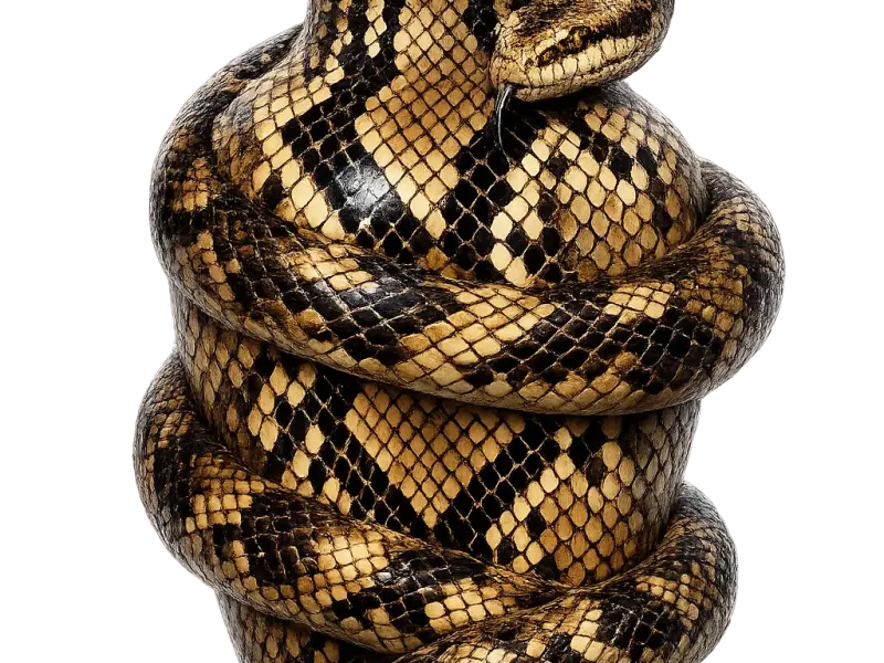 Vase with a snake pattern