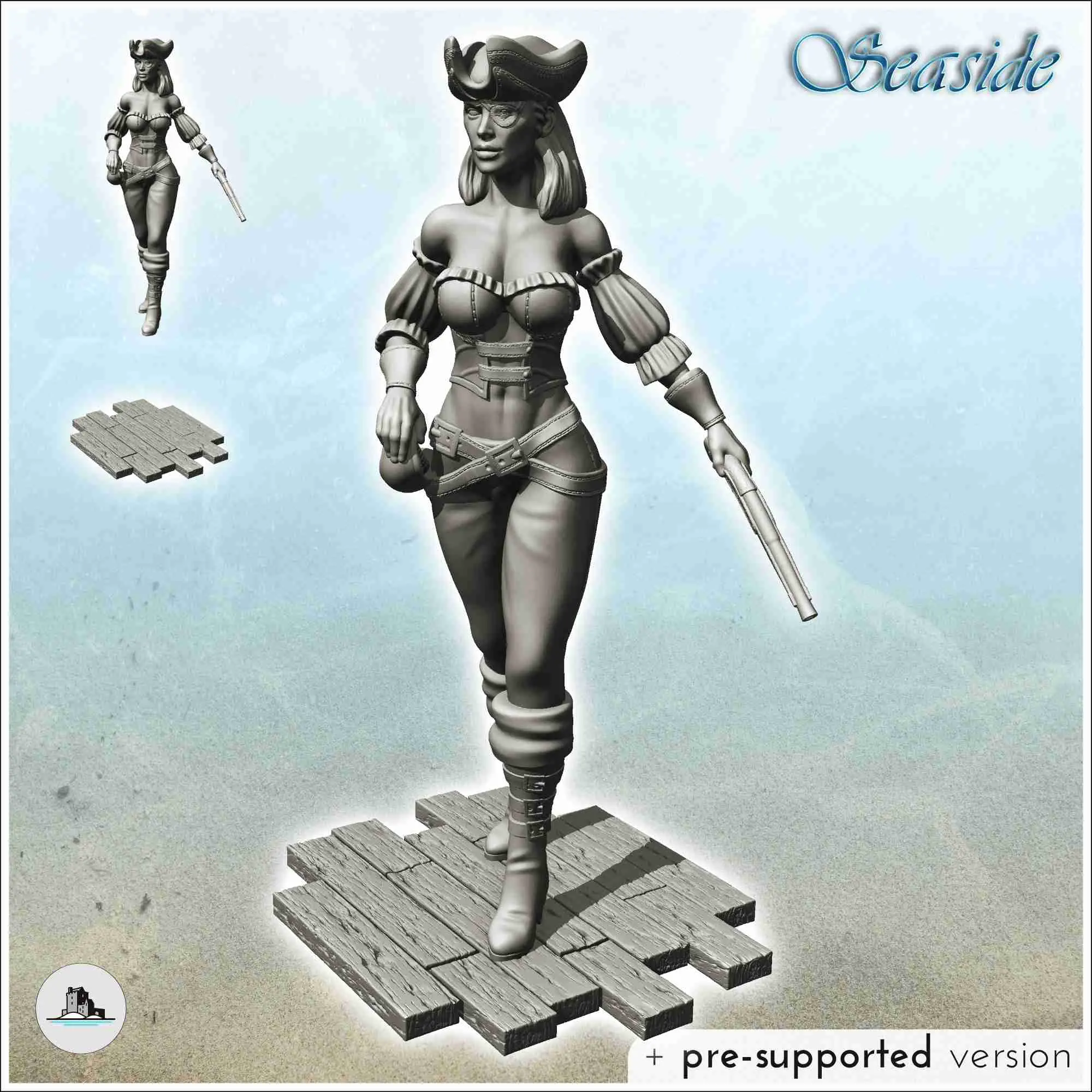 Piratenfiguren Pack Nr. 1 - Szenerie mittelalterliche Miniaturen warh