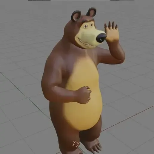 A high-resolution 3D model of Masha's Bear
