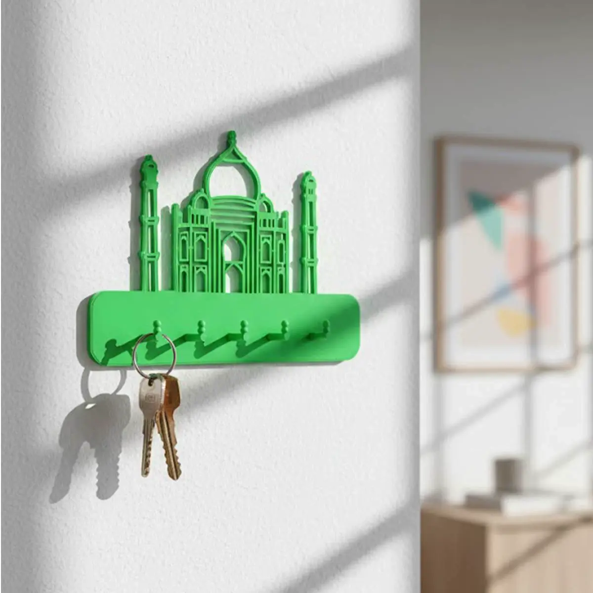 Modern Wall-Mounted Key Holder – Minimalist 3D Printable Ent