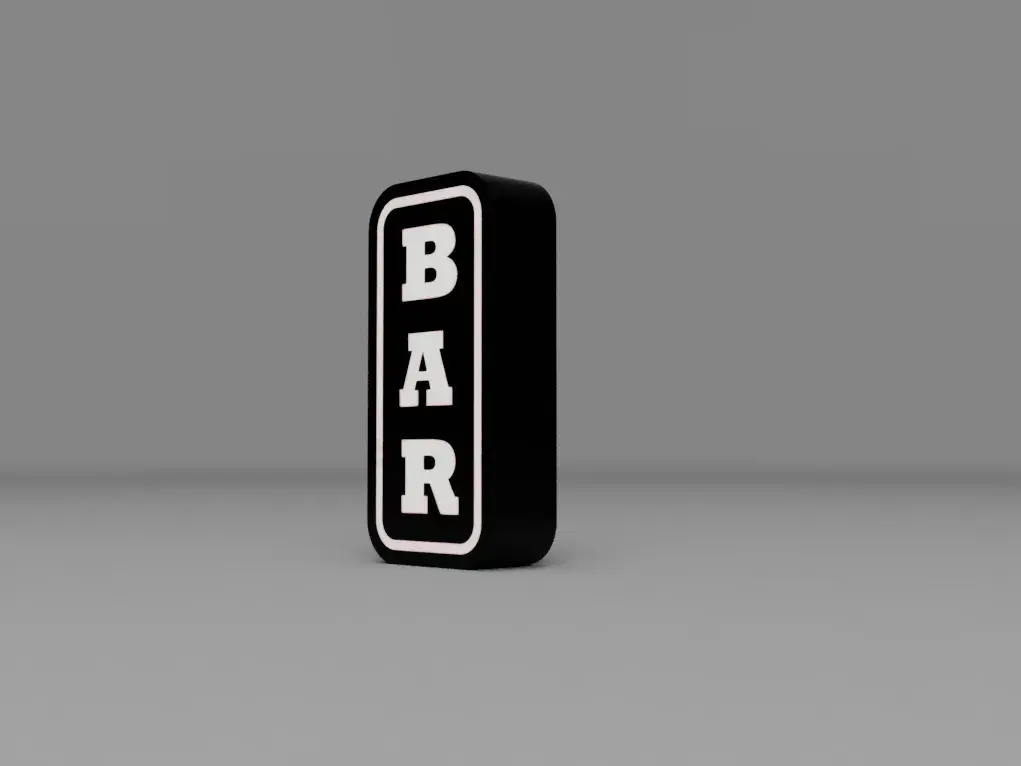 Home Decorations & Ornaments STL Download - Bar Led Lightboxby Mariusvb