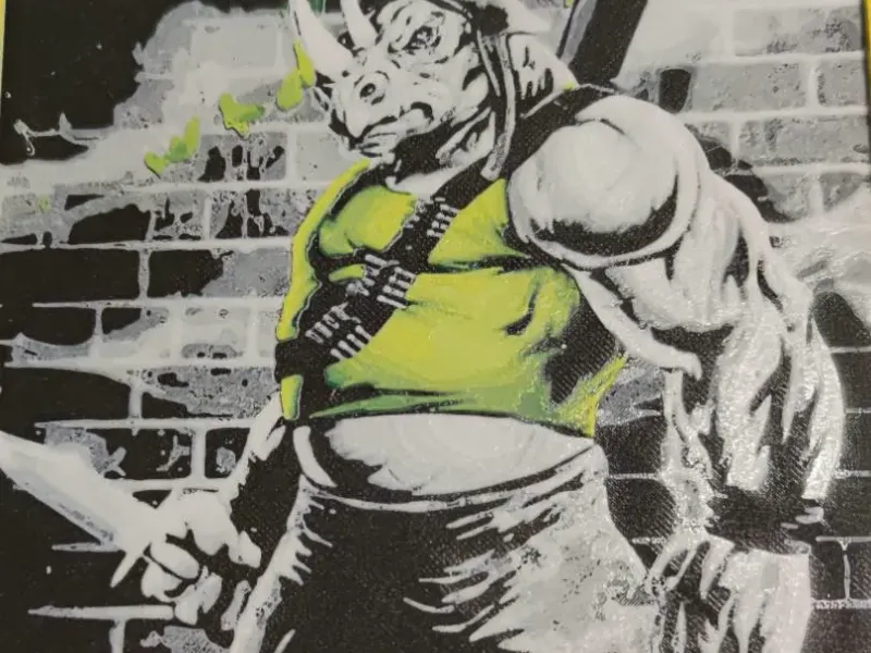 Hueforge rinoceronte tmnt