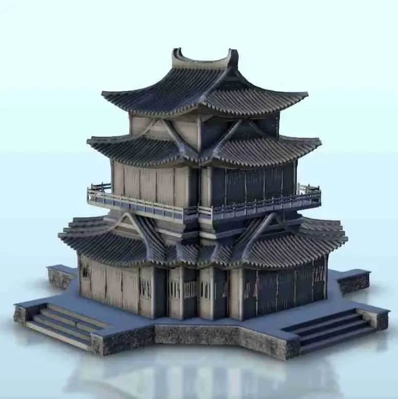 Pagoda ottagonale a due piani 17 - Giappone Cina Corea Vietnam