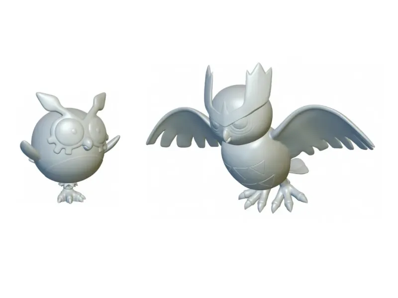 Pokemon Hoothoot & Noctowl (#163 & #164) - 3D Printing!