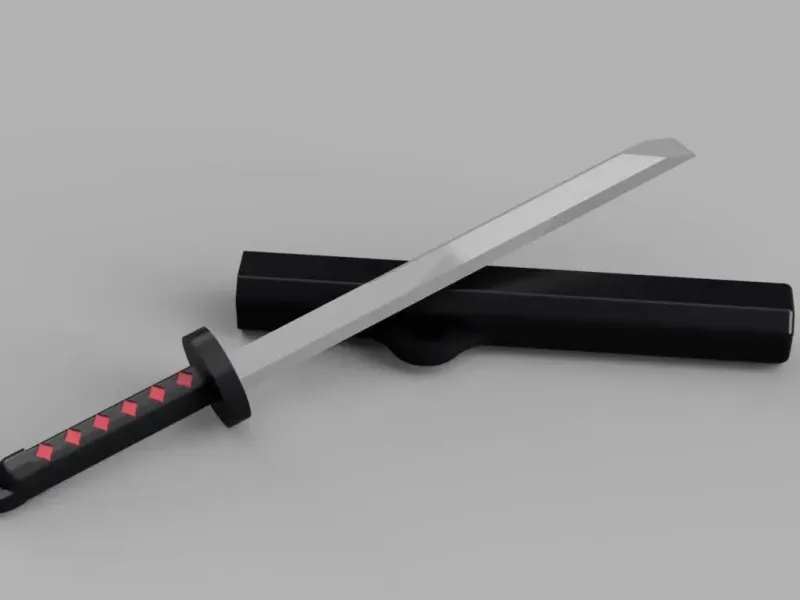 Katana-Schlüsselanhänger im Stil von Demon Slayer