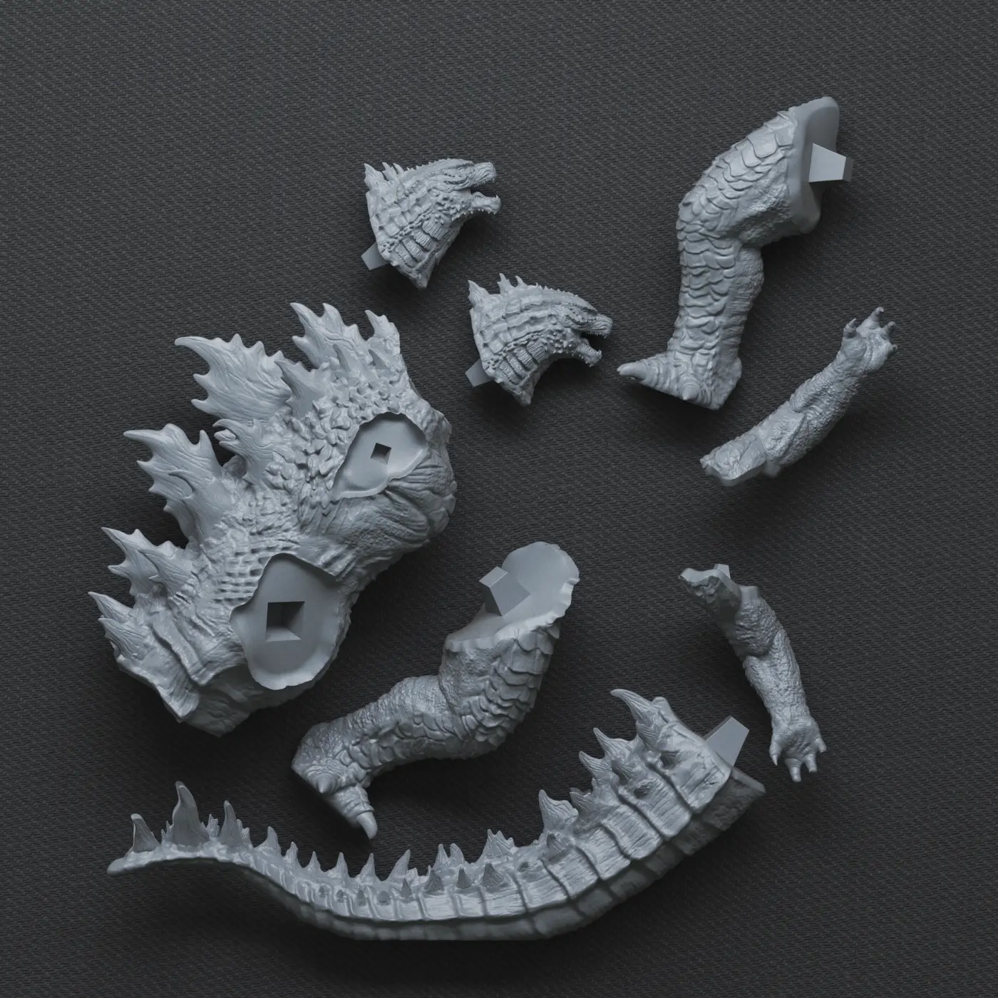 Characters & Creatures STL Download - GODZILLA EVOLVEDby ARXEUKX