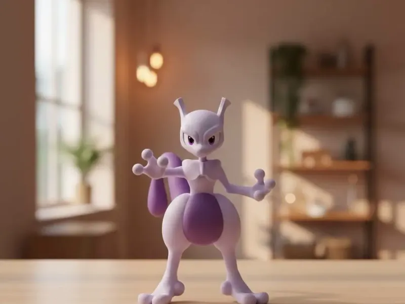 Mewtwo Legendary Pokémon 3D Print Model (Gen 1)