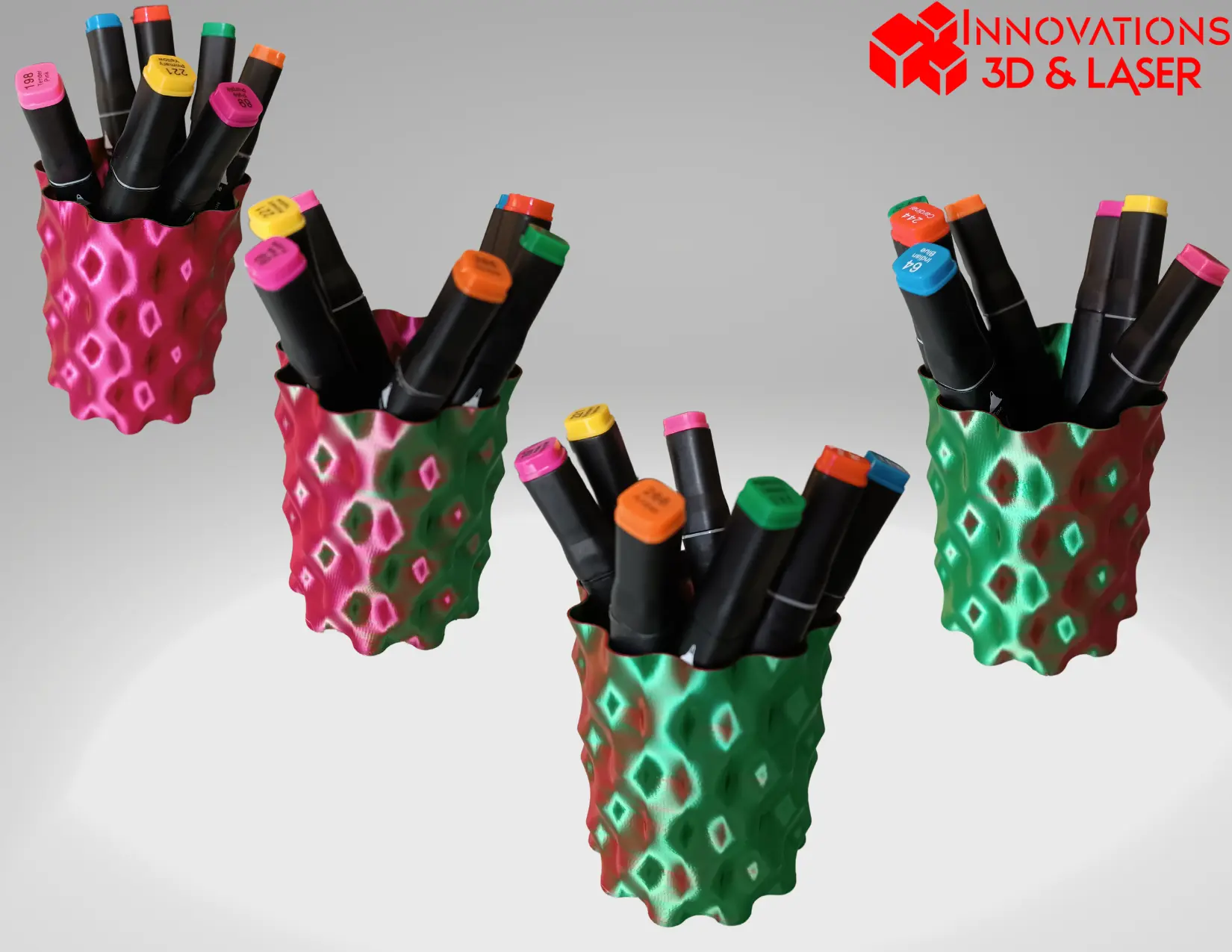 Archivos 3D - Cubilete con diseño geométrico - Diseño personalizado