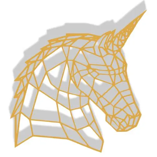 Geometric Unicorn - Silhouette Wall Decoration Wallart