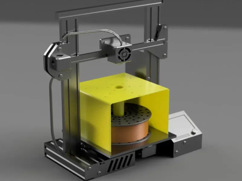 Filament bed dryer for 2 spools