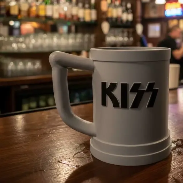 Kiss beer mug by Aza