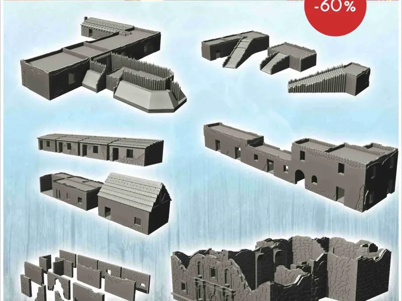 Fort Alamo ACW pack No. 1 - miniatures ACW scenery terrain t