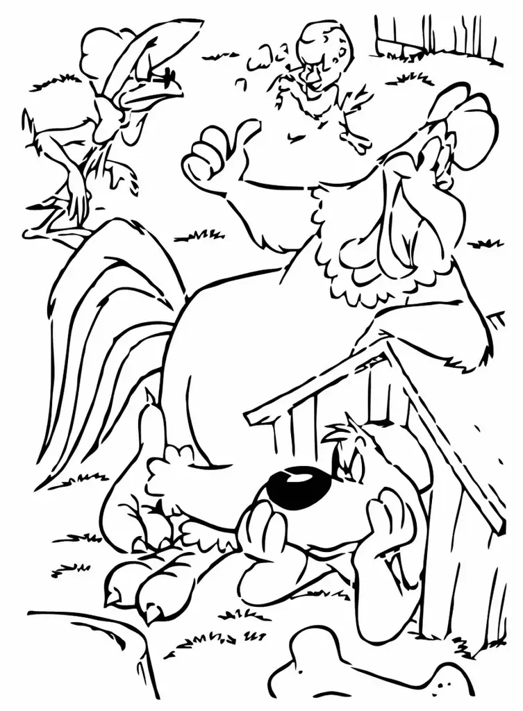 Foghorn Leghorn stencil 3