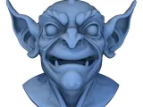 Dark Gargoyle Head Sculpture – Fantasy Monster Model-7