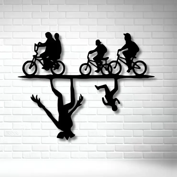 🚲👾 STRANGER THINGS WALL ART – SEASON 1 BIKE CHASE