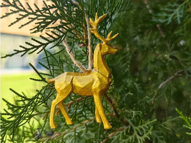 Elegant Reindeer Ornament (Classic Christmas Deer Decor)