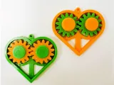 mechanical keychain in the shape of a heart-0