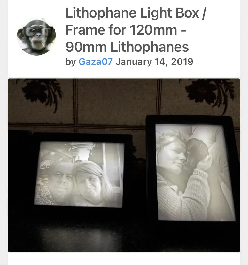Lithophane Lightbox Frame