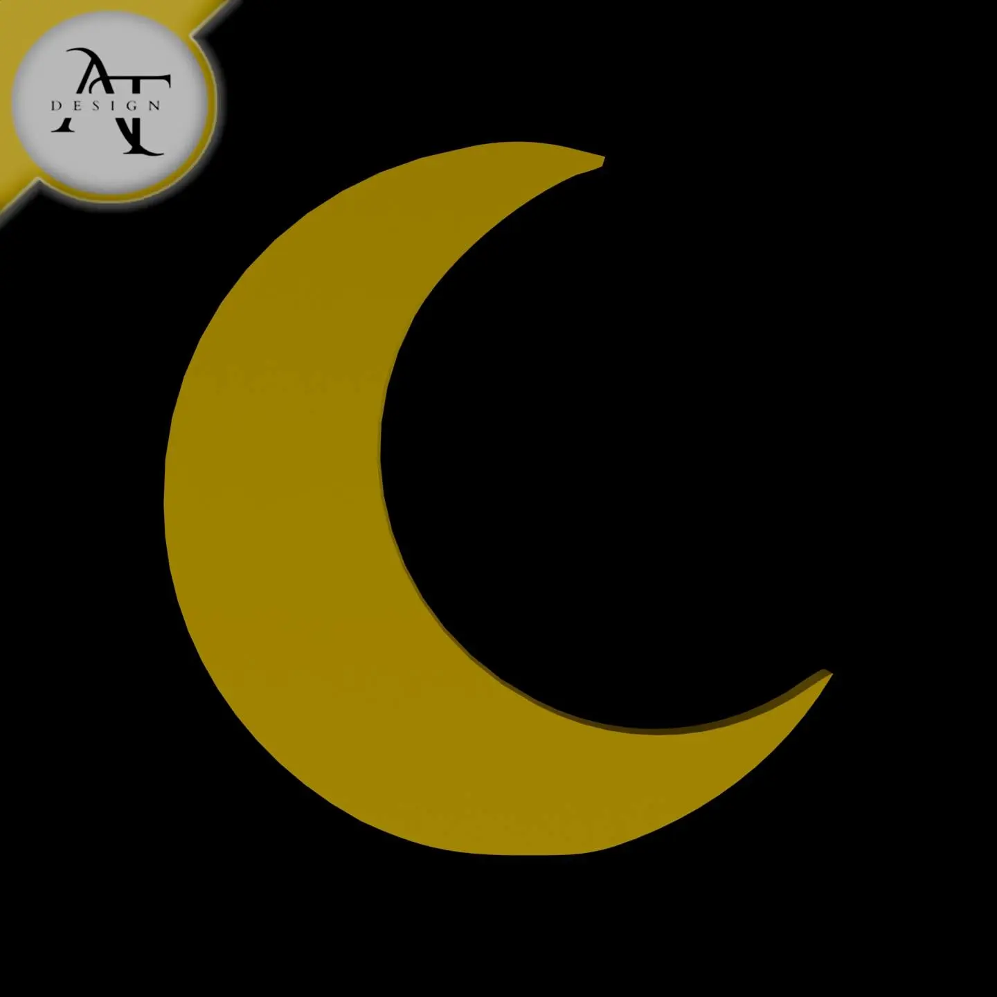 Simple Moon Symbol - 2D Art