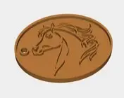 Portachiavi con testa di cavallo arabo